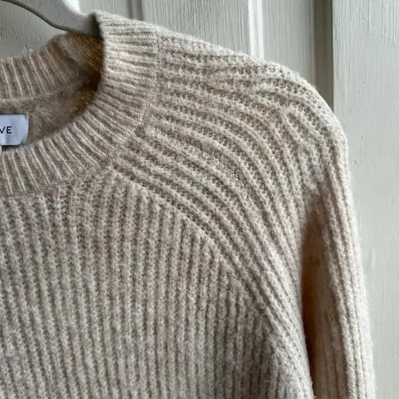 Evereve Avery Rib-Knit Sweater Oatmeal - Picture 4 of 7
